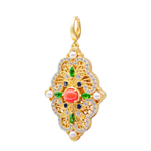 Pendentif en argent 925 avec agate et filament, plaqué or 18 carats, unisexe, pour usage quotidien et cadeau d'anniversaire de mariage, par UM Jewelry - Product Image 5