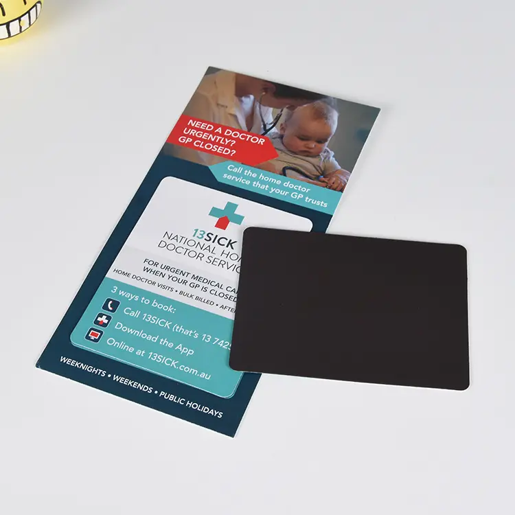 Ímãs promocionais de papel para geladeira em forma de casa, cartão de visita personalizado com informações da empresa, fabricante