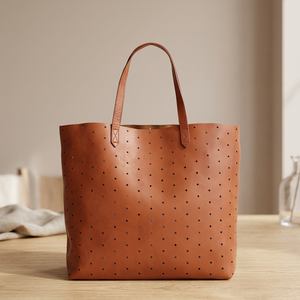 Bolsos de Mano para Mujer, Hechos a Mano, de Cuero Genuino, Impermeables, con Cierre de Cremallera Antirrobo, Ligeros, de Moda, con Capacidad de 3L+ - Product Image 4
