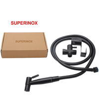 SUPERINOX Pulvérisateur de bidet tout-en-un avec vanne en T et support mural inclus