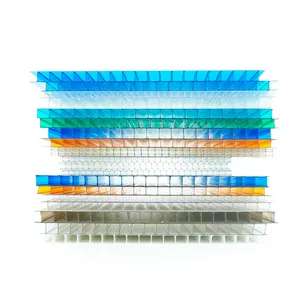 Prezzo competitivo colori blu ad alta durata tetto in policarburo foglio cavo serra 1mm 3mm per esterni tavolini cavi