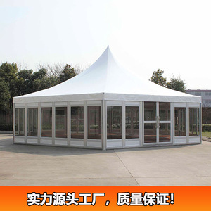 Trade Show Tent 10x10m Square Oxford Cloth Tempered Glass <b>Wall</b> Wind Resistant All Season Outdoor Display - Product Image 2