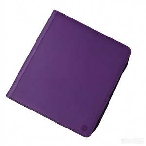 Custom Wholesale 12-Pocket PU <b>Leather</b> TCG Card <b>Binder</b> Zipper Closure for Business Card Trading Card Game Collecting Organizing - Product Image 2