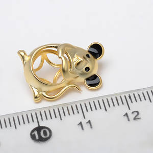 Wenchi S925 Silver Animal 12 Zodiac Mouse Pendant Big Belly No Hole 7-8 Pearl DIY <b>Jewelry</b> Findings Empty <b>Tray</b> 2990 - Product Image 4
