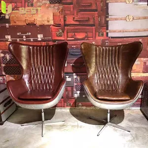Oturma odası sandalyeleri Vintage Retro alüminyum kişiselleştirme Pub kulübü stüdyo salonu fauteusalon De Salon koltuk şezlong mobilya