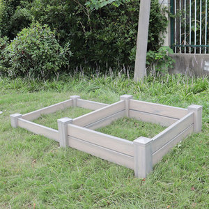 Jardinière surélevée <span class=keywords><strong>en</strong></span> PVC blanc facile à assembler, bac à fleurs <span class=keywords><strong>en</strong></span> vinyle PVC - Product Image 6