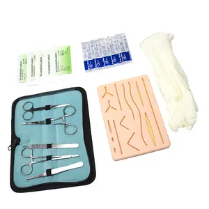 2023 Kit de pratique chirurgicale de suture de peau médicale en gros Kit de pratique de suture en Silicone pour étudiant en médecine