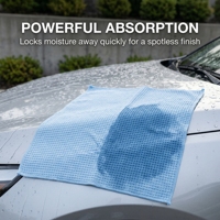 HFG005 60x80CM 300GSM Serviette de lavage auto extra-large en microfibre gaufrée/à grille ananas, super absorbante, tissu auto 3.8x à absorption d'eau