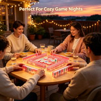 En stock, livraison rapide, jeu de mahjong moderne pliable en acrylique rose de 160 pièces, design sculpté luxueux et durable pour le divertissement