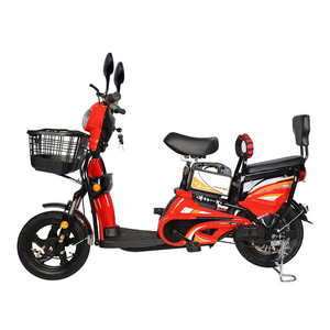 Trottinette électrique urbaine pour trajets quotidiens, roue en acier de 14 pouces, pneu tubeless, moteur sans balais 350W, batterie 13Ah, autonomie 30-40 km, couleur rouge - Product Image 5