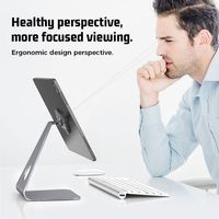 Support magnétique de bureau réglable pour iPad Support de tablette en métal avec aimant puissant pour iPad sur le bureau