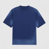 Usine en gros 100% dernière conception 2025 Vintage T-Shirt poids lourd Batik surdimensionné lavage à l'acide tissu tricoté prix de gros