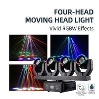 Luz Móvil Profesional de 4 Ojos LED de 150W con Control DMX, Iluminación de Haz para DJ, Discoteca, Bar, KTV, Bodas, Fiestas, Escenarios, IP20