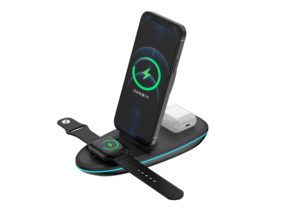 Soporte de <span class=keywords><strong>cargador</strong></span> inalámbrico rápido universal personalizado 3 en 1 de 10W para reloj de teléfono de velero, soporte plegable para teléfono móvil, accesorio para auriculares - Product Image 2