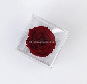 <span class=keywords><strong>Mini</strong></span> caja de regalo cuadrada redonda de un nivel, rosas para amantes, amigos, familiares, mamá, papá, bonita caja de flores de plexiglás acrílico <span class=keywords><strong>2022</strong></span> - Product Image 3
