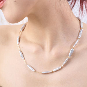 Nouveau Niche Design S925 Collier En Argent Sterling Cassé Argent Baroque Perle Pendentif Collier Perle Naturelle 925 Collier En Argent - Product Image 6