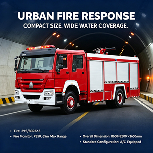 Camión <span class=keywords><strong>de</strong></span> <span class=keywords><strong>Bomberos</strong></span> Municipal HOWO 4x2 <span class=keywords><strong>de</strong></span> 266HP con Tanque <span class=keywords><strong>de</strong></span> Agua Diésel <span class=keywords><strong>de</strong></span> 10CBM, Bomba CB10/60, Monitor Contra Incendios PS50 con Alcance <span class=keywords><strong>de</strong></span> 65m, Euro 2 WD615 - Product Image 4