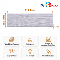 Suelo Vinílico LVT Autoadhesivo, Resistente al Agua, con Aspecto de Madera, Fácil de Instalar, Resistente al Aceite y al Calor, Ideal para Cocina