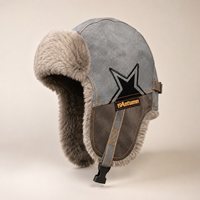 Gorro Ushanka Clásico Retro QOMA B72 de Invierno para Exteriores, Unisex, de Lujo, Resistente al Viento, Grueso y Cálido, de Spandex/Algodón