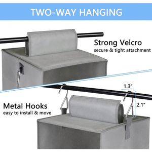 Foldable 3 Layer Hanging <b>Storage</b> Shelf Wardrobe Organizer with Strong Hooks Clothing Organization Bedroom Dorm Closet Organizer - Product Image 4