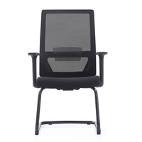 Chaises de visiteur de bureau confortables à bas prix en gros avec chaise de formation de salle de réunion d'accoudoir fixe