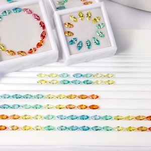 <span class=keywords><strong>Marquis</strong></span> Cutting Lab Créé Saphir Iridescence Arc-En-Bracelet Collier Anneau 4x8mm Spécial Petites Pierres Précieuses Assorties En Vrac - Product Image 2