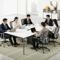 Ensemble de mobilier de bureau, table de réunion, table de conférence moderne