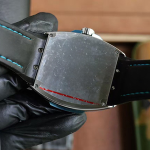 Reloj de pulsera masculino de alta gama, mecánico automático, con caja plateada y detalles azules de estilo deportivo, de exquisita fabricación - Product Image 5