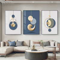 Décor Mural Hôtel Style Luxe Léger, Tableaux Modernes Encadrés, Impressions sur Toile, Peintures sous Verre pour Décoration de Salon