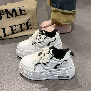 Chaussures blanches à semelles épaisses pour femmes, nouvelle collection printemps, baskets de sport décontractées rehaussées et polyvalentes, tendance 26 - Product Image 4
