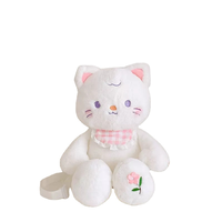 Usine personnalisé animal en peluche sac à dos ours en peluche chat mouton sac d'école pour enfants cadeaux