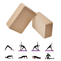 2025 haute qualité écologique durable Fitness personnalisé 3*6*9 pouces liège naturel Yoga bloc liège Yoga brique