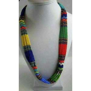 Ensemble de collier multicolore au crochet de perles de rocaille de créateur à la main Multichain à la mode pour les mariages fêtes fiançailles cadeau - Product Image 1