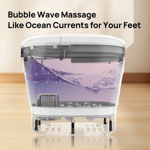 2025 New Automatic <strong>Foot</strong> <strong>Spa</strong> Bath Soaking Bucket Basin Bowl Collapsible Pedicure Electric <strong>Spa</strong> Heating Shiatsu <strong>Foot</strong> Massager