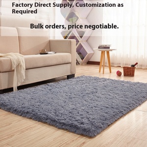 Cao Cấp Hiện Đại Màu Rắn Mềm Mại Sang Trọng Polyester Không-Trượt Có Thể Giặt Máy Dệt Khu Vực Thảm Cho Nhà Phòng Ngủ Phòng Khách - Product Image 6