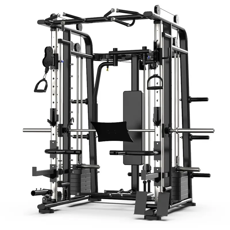 Çok fonksiyonlu ev kullanımı Smith makinesi ile ağırlık yığını spor ekipmanları