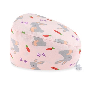 Chapeau chirurgical en coton pur durable et respirant <span class=keywords><strong>anti</strong></span>-transpiration multicolores pour salon de beauté - Product Image 3