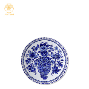 Hiện Đại Hoa Mô Hình Tấm Gốm Bộ Đồ Ăn Cho Đám Cưới Sạc Tấm Bộ Đồ Ăn Hoa Đặt Bữa Ăn Tối Sứ - Product Image 4