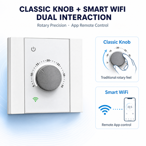 <span class=keywords><strong>Thermostat</strong></span> intelligent WiFi HY533 pour chaudière et chauffage au sol ; Relais double 16A/3A, 90-240V, contrôle via l'application Tuya pour hôtels et bureaux. - Product Image 2