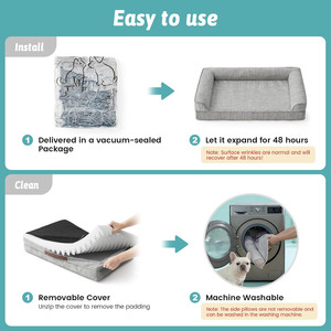 Cama refrescante para perros con funda extraíble, sofá ortopédico para mascotas para el verano, cama ortopédica para cachorros con espuma viscoelástica, sofá grande para mascotas, cama refrescante para perros - Product Image 5