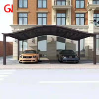 Abri de voiture extérieur durable, toit en PVC imperméable, structure métallique antirouille, résistant aux fortes charges de neige, couverture de stationnement pour voitures et motos