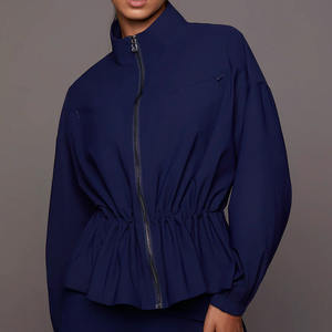 Chaquetas Casuales de Cuello Alto con Cierre y Corte Ajustado para Mujer, con Logotipo Personalizado, Nueva Llegada - Product Image 3