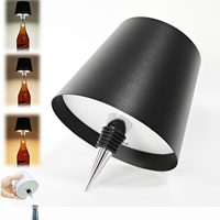 Lámpara de Escritorio LED Recargable Barata al por Mayor, Lámpara Inalámbrica Tipo Botella para Decoración del Hogar, Fiestas, Restaurantes, Bares, Cafeterías, con Alimentación por Batería