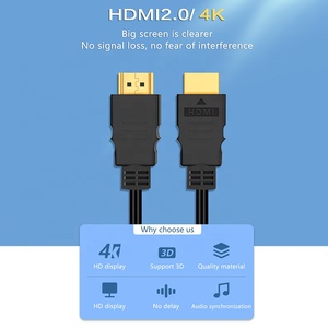 5.5Mm Đường Kính 2.0 Version-HDMI/HDMI Cable 4K 2.0 60Hz 3D 1080P 18Gbps 1M 1.5M 1.8M 2M 3M 5M 10M 15M 20M 30M cáp HDMI Màu Đen - Product Image 2