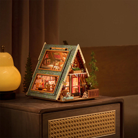 Robotime Rolife Vente en gros de jouets en bois DG181 Kit de construction de cabane en A fait main Maison miniature 3D DIY