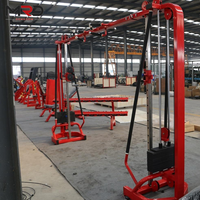 Equipo de Entrenamiento de Fuerza: Máquina de Cross-Training Ajustable, Entrenador Multifuncional y Máquina de Poleas Cruzadas.