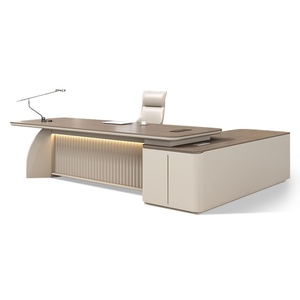 CEO Luxury Modern Executive Office Desk Extensible Wooden Boss Desk y Computer Table Muebles de fácil montaje - Product Image 5