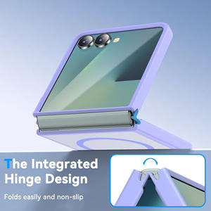 Coque de téléphone adaptée au Samsung Z Flip 7, toucher doux, magnétique, pliable, protection intégrale, antichoc - Product Image 4