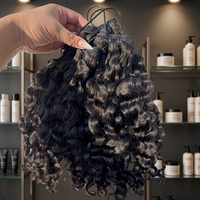 Extensions de cheveux humains indiens Remy 2026, ondulation profonde, pointes pleines, double trame, commande en gros