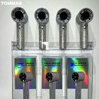 Ventilateur portable USB multicolore S5 avec écran LED haute vitesse, 199 vitesses de vent, turbine sans balais, entièrement orné de diamants